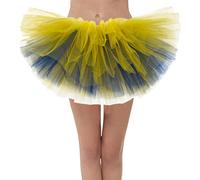 Falda de tul para mujer, para fiestas, tutú, para fiestas, azul celeste, L