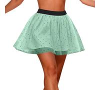 Falda de tul para niña, falda corta, tirolesa, carnaval, fiesta de los años 50, Rockabilly, enagua elástica, vestido de baile, disfraz retro, cosplay, disfraz de burbuja, falda de baile, verde menta
