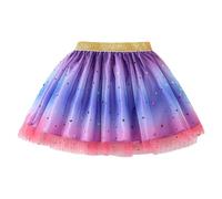 Falda de tul para niños y niñas, enagua de lentejuelas, falda de princesa brillante, minifalda tutú con lentejuelas, con cintura elástica, linda, bonita y suave, E04 Rosa, 120