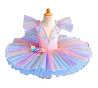 Falda De Tutú De Ballet Profesional para Niña, Colorida, Estilo Panqueque Traje De Baile Elegante De Bailarina,A,130