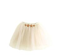 Falda de tutú de malla de encaje para bebé, niña, princesa, vestido de fiesta de cumpleaños, pantalones cortos, faldas, leggings para niñas, beige, 3-4 años