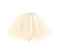 Falda de tutú festiva para mujer, para fiestas, ocasiones especiales con un diseño abultado, moderno estilo de pastel de cumpleaños, beige, Talla única