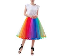 Falda de Tutú para Mujer, Tutu Tul Falda Disfraz para Ballet, Retro 80s para Carnaval Carnaval Semana Santa Fiesta Halloween Adultos para Rock Party Festival Celebration