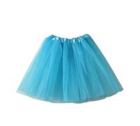 Falda de tutú suave y esponjosa para niñas, para niñas, carnaval, niña, tutú de malla, soild, princesa, pana, azul celeste, 5-10 años