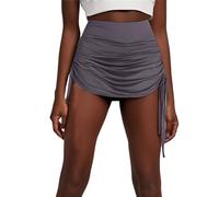 Falda de verano para mujer, ligera y ventilada, falda deportiva para mujer, con pantalones cortos, de algodón, mini falda, cintura alta, pantalones deportivos con volantes, pantalones de chándal