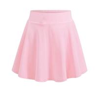 Falda Deportiva Informal para niñas Estilo Skater Verano Color Liso Cintura elástica cómoda Ideal para Jugar al Tenis y Actividades diarias Dulzura Que se Siente al Tacto