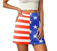 Falda deportiva para mujer, para correr, tenis, entrenamiento, cintura alta, color sólido, falda casual de verano, cómoda falda deportiva para mujer, Blanco, XS