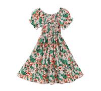 Falda elástica para niños medianos y Grandes, Falda de Princesa de Manga Corta, Vestido de Vacaciones Junto al mar Faja uctora Mujer Pana Niña