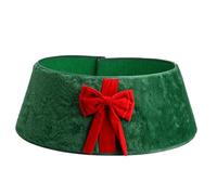 Falda envolvente para árbol de Navidad, cubierta de base de felpa con acento frontal para interior hogar y tienda, soporte de exhibición de árbol de vacaciones, falda de felpa para decoración frontal