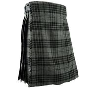 Falda Escocesa Vestido Tierras Altas Tradicional Hombres Kilt - Gris, W46