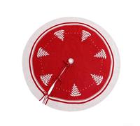 Falda festiva para árbol de Navidad con patrón de madera de pino, tela de punto suave para una decoración acogedora, diseñada para adaptarse de forma segura a las bases de árboles en hogares, jardines