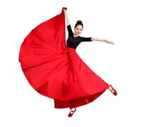 Falda Flamenca Mujer Vestido de gran tamaño, falda de baile, carnaval, actuación en el escenario, mujeres, 540, 720 grados, falda larga, disfraz, vestidos elegantes for mujeres(Red 720 degrees)