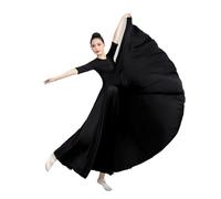 Falda Flamenca Mujer Vestido de gran tamaño, falda de baile, carnaval, actuación en el escenario, mujeres, 540, 720 grados, falda larga, disfraz, vestidos elegantes for mujeres(Black 720 degrees)
