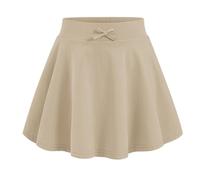 Falda Informal Deportiva para Niñas con Detalle - Prenda Elástica y Cómoda para Preadolescentes en Colores Ideal para Juego Diario (Khaki, 5-6 Years)