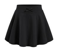 Falda Informal Deportiva para Niñas con Detalle - Prenda Elástica y Cómoda para Preadolescentes en Colores Ideal para Juego Diario (Black, 5-6 Years)