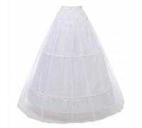 Falda Interior de Crinolina de aro de Acero Doble para Vestidos de Novia, Enagua de Falda de aro Blanca para Mujer, voluminosa Nupcial, Disfraz de Fiesta