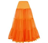Falda Interior Larga para Vestido de Novia para soporte A-Line(Orange XXL)