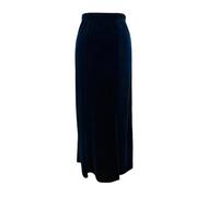 Falda larga de terciopelo de lujo para mujer, con panel acampanado, elegante, informal, para trabajo, azul marino, 38