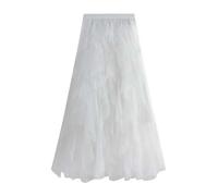 Falda larga de tul para mujer, falda plisada de gasa, falda de malla, para bodas, fiestas, elegante, maxifalda midi para ocio, moda, falda plisada, tutú, faldas largas para bailes de graduación