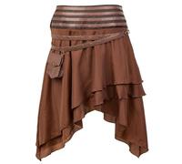 Falda Larga Mujer Blanca,Falda de Danza étnica para presentaciones folclóricas,con Cintura elástica y fluida la práctica del Vientre en el Escenario