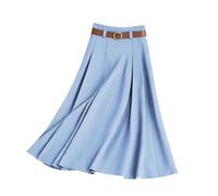 Falda Larga Mujer Midi, Faldas Mujer Verano Lunares, Faldas Plisada Casual Color Liso Largo Midi Fluido DiseñO LíNea A VersáTil El DíA A DíA Cintura EláStica Suave Y Falda Vaquera Skirt Minifalda