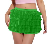 Falda Larga Mujer Midi, Faldas Mujer Verano Verano, Pantalones Cortos con Volantes Cintura EláStica Encaje Lolita Pantalones Cortos con Lazo Delantera Microshorts Tipo Boyshort Falda Faldas Skirt