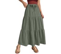 Falda larga para adolescentes y niñas, falda plisada con pajarita maxi, cintura elástica, dobladillo ancho, faldas largas de verano, ligeras para niños, falda de plato, sencilla, elegante, falda de