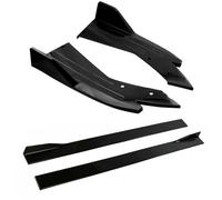 Falda Lateral Coche para Lexus Is200 Is350 Is250 Is400 480mm Divisor Trasero + Extensiones Falda Lateral Coche Labio 78,7 Pulgadas Alerón Parachoques(Shiny Black)