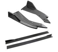 Falda Lateral Coche para Lexus Is200 Is350 Is250 Is400 480mm Divisor Trasero + Extensiones Falda Lateral Coche Labio 78,7 Pulgadas Alerón Parachoques(Carbin Fiber)