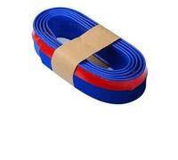 Falda Lateral Coche Parachoques Delantero Universal para Coche Tira Protectora De Goma Fibra Carbono Alerón Falda Lateral Antiarañazos(A Blue)