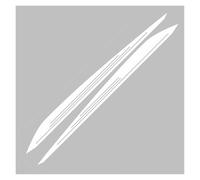 Falda Lateral De Coche Calcomanía Vinilo para Puerta Carrocería Diseño Deportivo Carreras con Rayas Laterales Y Decoración Faldón para Hyundai para Veloster(Glossy White)