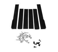 Falda Lateral De Coche Faldón Lateral Universal 6Piezas Color Negro Flexible Alta Resistencia Antiarañazos para Exterior Parte Inferior para ABS Automóvil