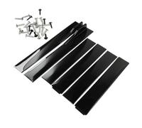 Falda Lateral De Coche Faldones Laterales Universales 2m/2,2m Extensión Paneles Basculantes Divisores Labios Parachoques Alerón Faldón Lateral Rojo Negro(Shiny Black 2m)