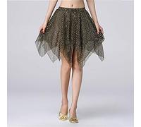 Falda Lentejuelas Mujer - Ropa de Disfraz Belly Performance Latin Irregul Latin Women Dance Lentejuelas Falda Falda (F One Size)