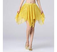 Falda Lentejuelas Mujer - Ropa de Disfraz Belly Performance Latin Irregul Latin Women Dance Lentejuelas Falda Falda (H One Size)