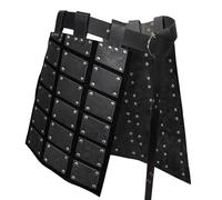 Falda medieval de piel sintética de combate medieval, armadura de muslo, disfraz de caballero de piel sintética, cinturón de muslo, protección lateral de cadera, disfraz de cosplay medieval