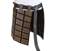 Falda Medieval hasta el Muslo - Parte Inferior Estilo Cuero, Protectora Antigua, Envoltura Oscura para la Cadera | Traje de recreación histórica, Equipo de Uso Pesado para Terreno, Espacio Loca