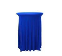 Falda Mesa Redonda Cubierta de mesa redonda elástica spandex for cóctel, bar, fiesta bodas, tela alta elasticidad, lavable, ligera, duradera, uso en todas las estaciones(Blue,Round 80x110cm 1pcs)