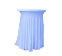 Falda Mesa Redonda Cubierta de mesa redonda elástica spandex for cóctel, bar, fiesta bodas, tela alta elasticidad, lavable, ligera, duradera, uso en todas las estaciones(White,Round 60x110cm 1pcs)