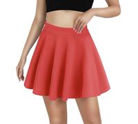 Falda midi informal con laterales fruncidos para mujer, para verano, viajes, playa, con bolsillos, Rd3, M