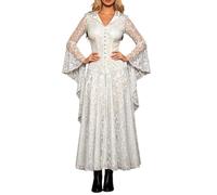 Falda Midi Larga Ropa Medieval Disfraz de Bruja Vampiro Corsé Disfraces de Elfo Gótica Falda Interior de Disfraz de Mujer Vintage Steam Punk Rock Malla Negra Cintura Alta