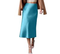 Falda midi negra recta para mujer, para uso diario, vacaciones, elegante, ajustada, primavera, verano, otoño, falda casual, lavado a mano, faldas para mujer, verde menta, XXL