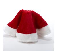 Falda mini para rbol de Navidad de felpa roja y blanca de Kurt Adler C1886 de 15""