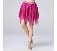 Falda Mujer - Ropa de Disfraz Belly Performance Latin Irregul Latin Women Dance Lentejuelas Falda Falda (A One Size)