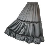 Falda Multicapa para Mujer Elegant Pink Satin Women Prom Skirt Spaghetti Strap Sweetheart A-Line Tea Length Fancy Lace Female Party Gowns Adecuado para Uso Diario y Fiestas(Black)