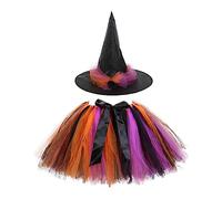 Falda Niña Rosa Falda de Tutú de Malla para Disfraces Halloween Infantil Conjunto Dos Piezas para Ocasiones (Brown, 3-4 Years)