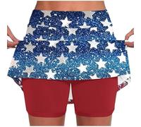 Falda pantalón Informal de Verano con Estampado, Bolsillos Laterales y Cintura elástica, diseño Fluido en línea A, Mujer, Corta y vaporosa, para la Playa y el día a día, cómoda