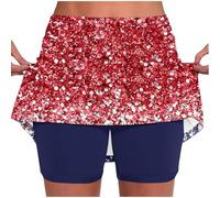 Falda pantalón Informal de Verano con Estampado de Flores, Bolsillos Laterales y Cintura elástica, Mujer, Corta y Fresca, para la Playa y Paseos, fácil de Combinar con Blusas