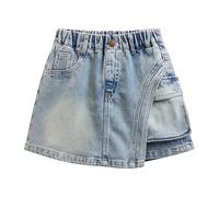 Falda Pantalón Vaquera para Niña, Bermudas Denim de Verano para Uso Diario, Ropa de Mezclilla Suave y Elástica, Pantalones Cortos de Moda Infantil con Ajuste Cómodo n41