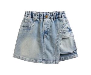 Falda Pantalón Vaquera para Niña, Bermudas Denim de Verano para Uso Diario, Ropa de Mezclilla Suave y Elástica, Pantalones Cortos de Moda Infantil con Ajuste Cómodo n41